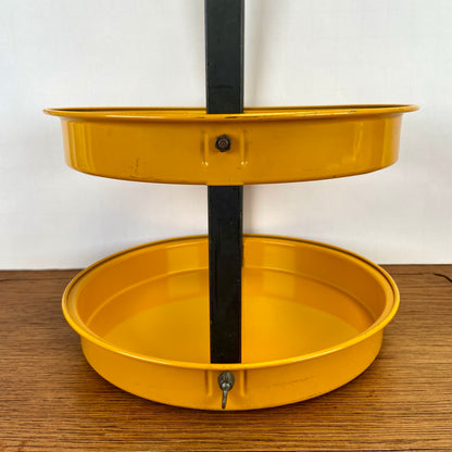 Vintage geel flessenrek