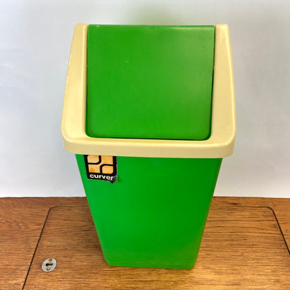Vintage Curver prullenbak groen