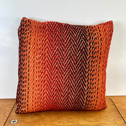 Retro kussen oranje-rood