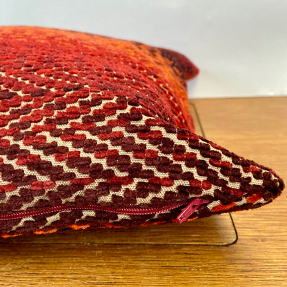 Retro kussen oranje-rood