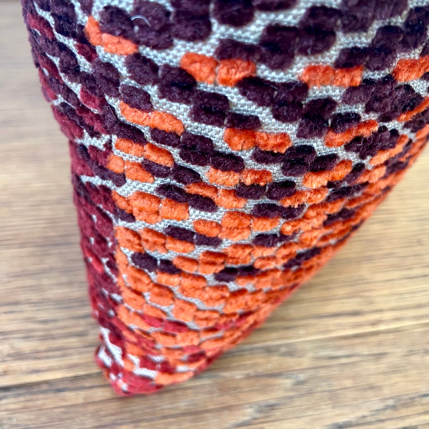 Retro kussen oranje-rood