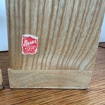 Vintage houten boekensteunen kabouters