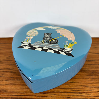 Vintage hartjes blik kat