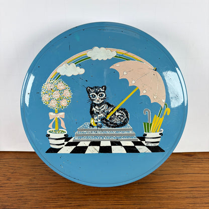 Vintage bewaartrommel kat