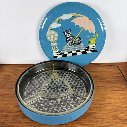 Vintage bewaartrommel kat