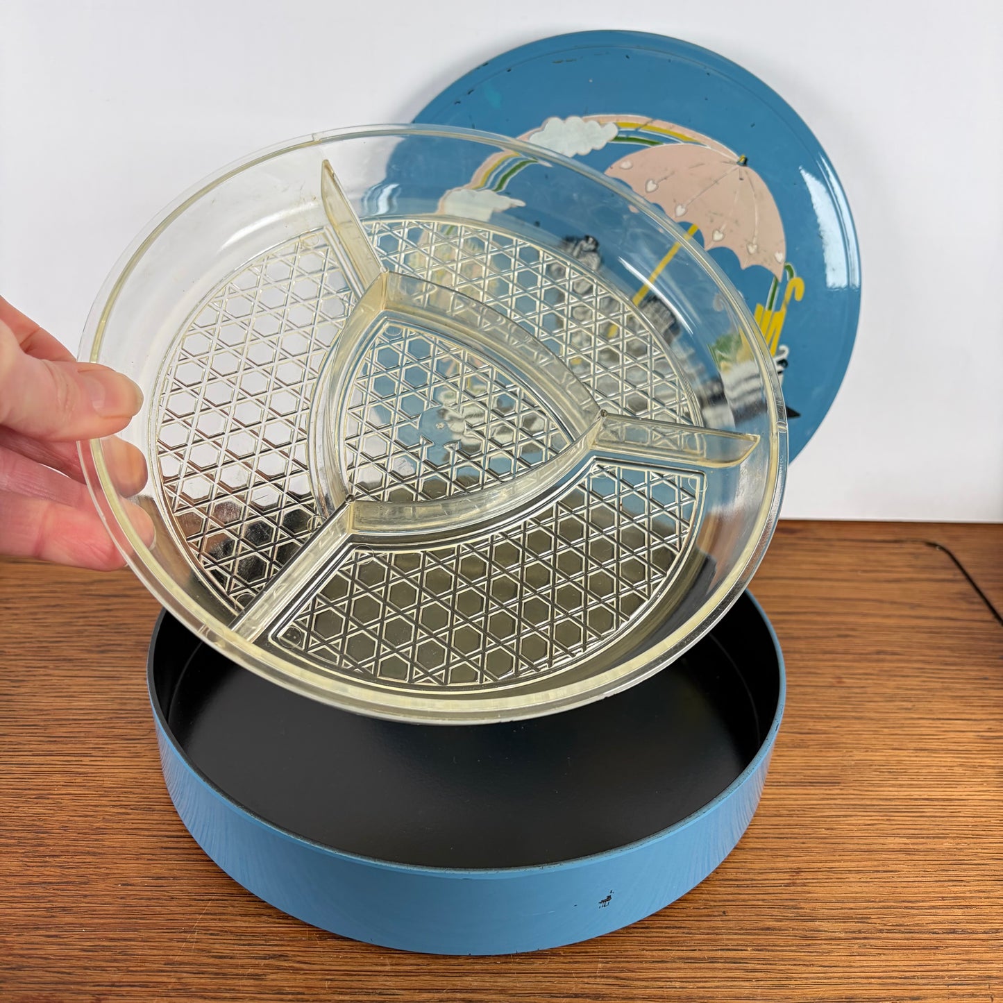 Vintage bewaartrommel kat