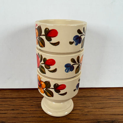 Vintage Emsa eierdopjes bloem