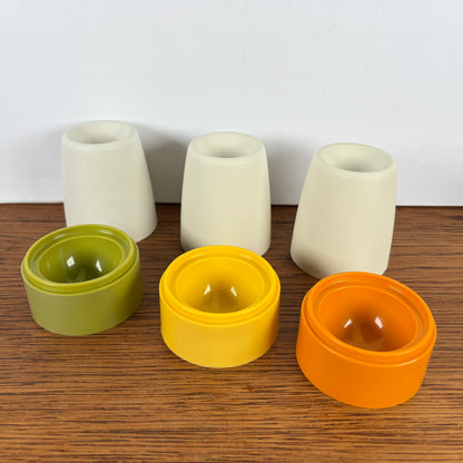 Vintage eierdopjes tupperware