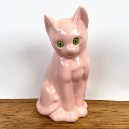 Vintage roze kattenbeeld