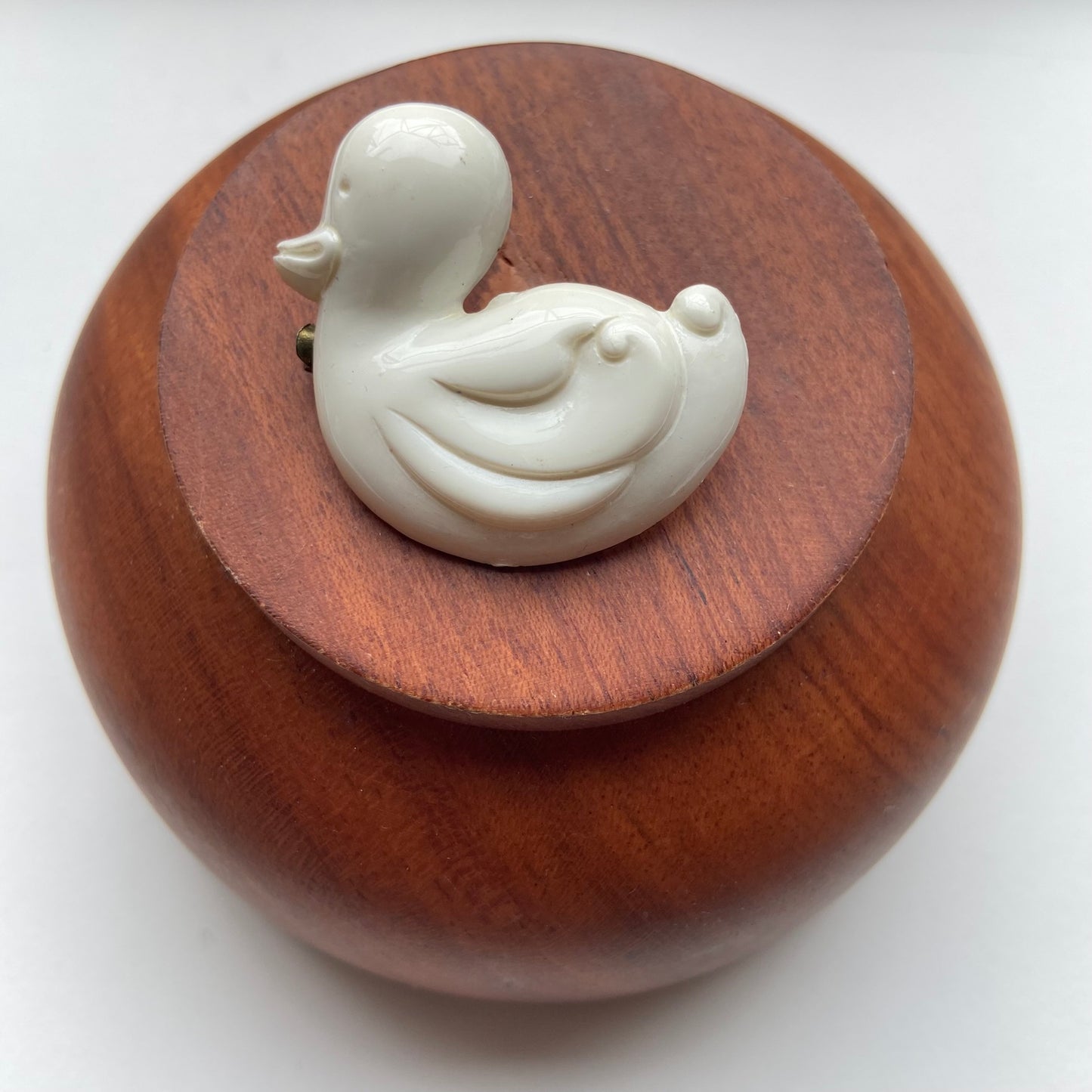 Vintage broche wit eendje