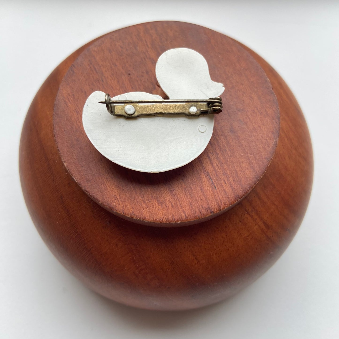 Vintage broche wit eendje