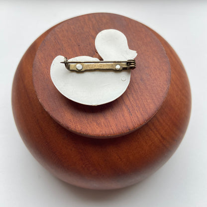 Vintage broche wit eendje