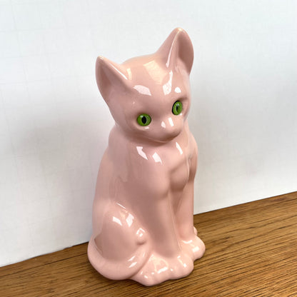 Vintage roze kattenbeeld