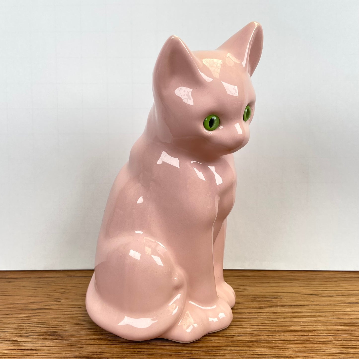 Vintage roze kattenbeeld