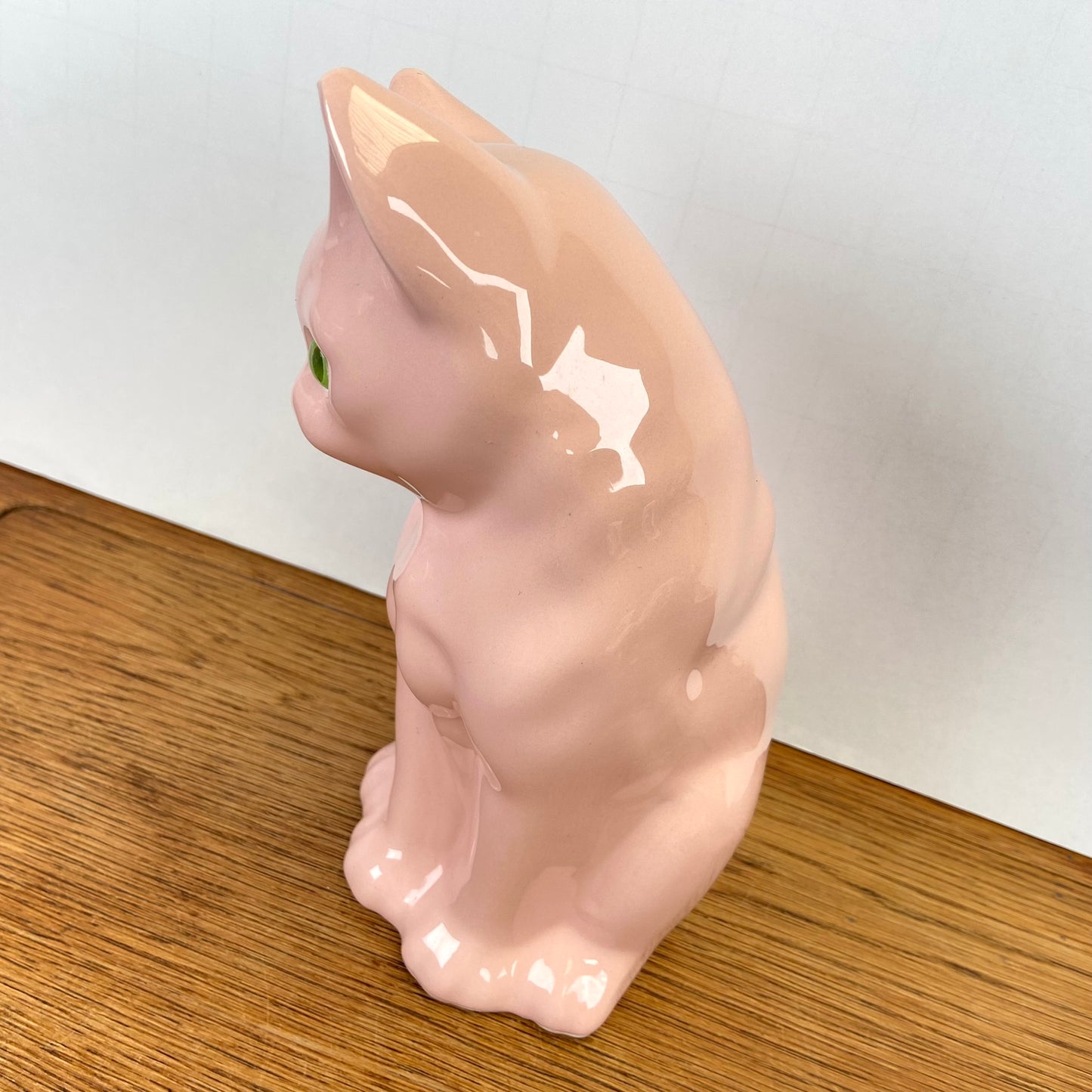 Vintage roze kattenbeeld