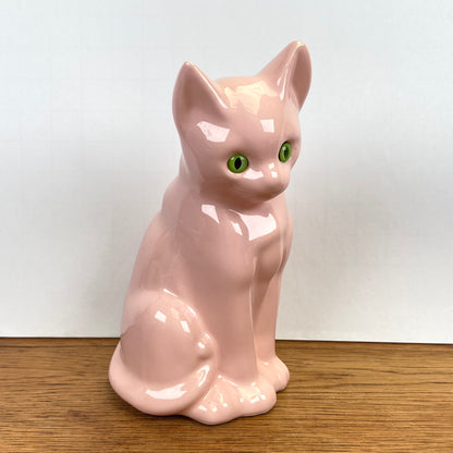 Vintage roze kattenbeeld