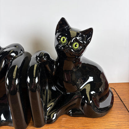 VIntage keramieken boekensteunen katten