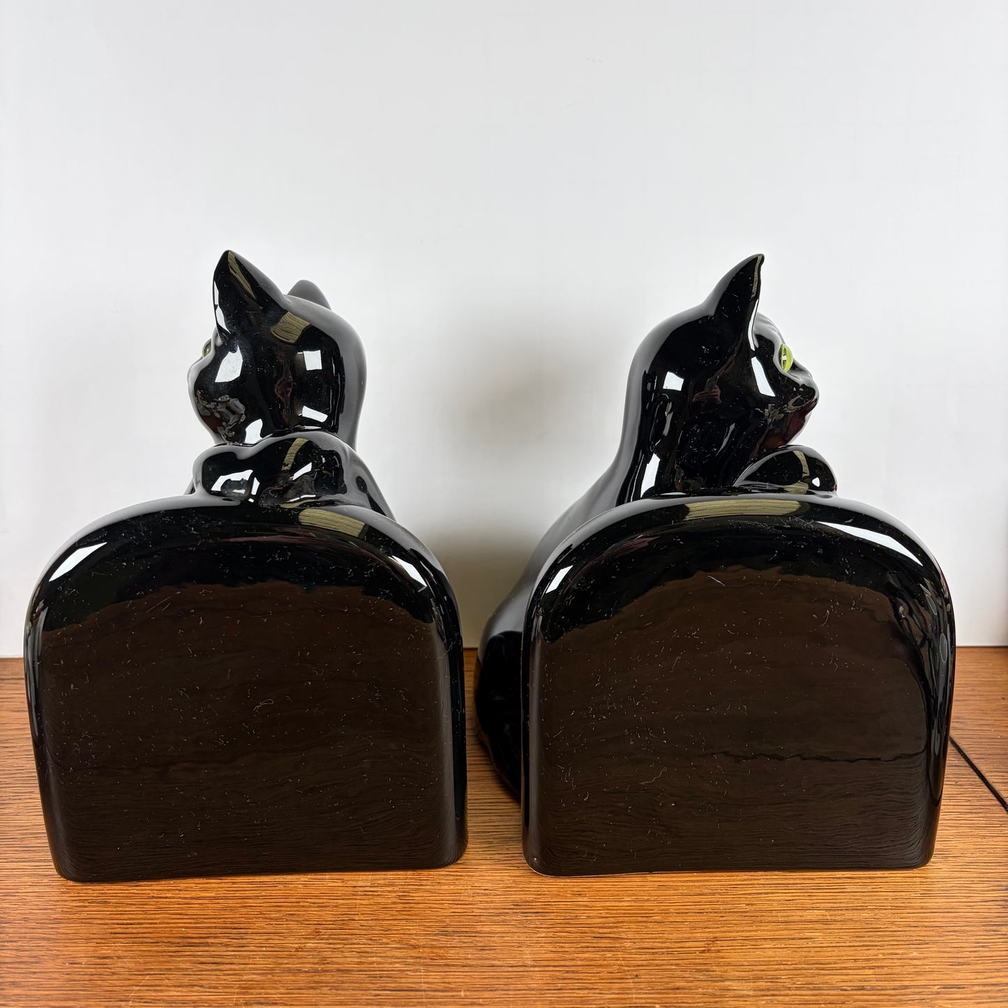 VIntage keramieken boekensteunen katten