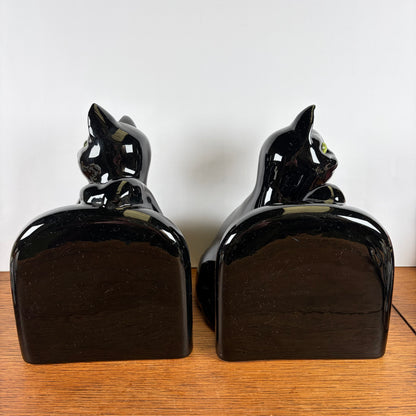 VIntage keramieken boekensteunen katten