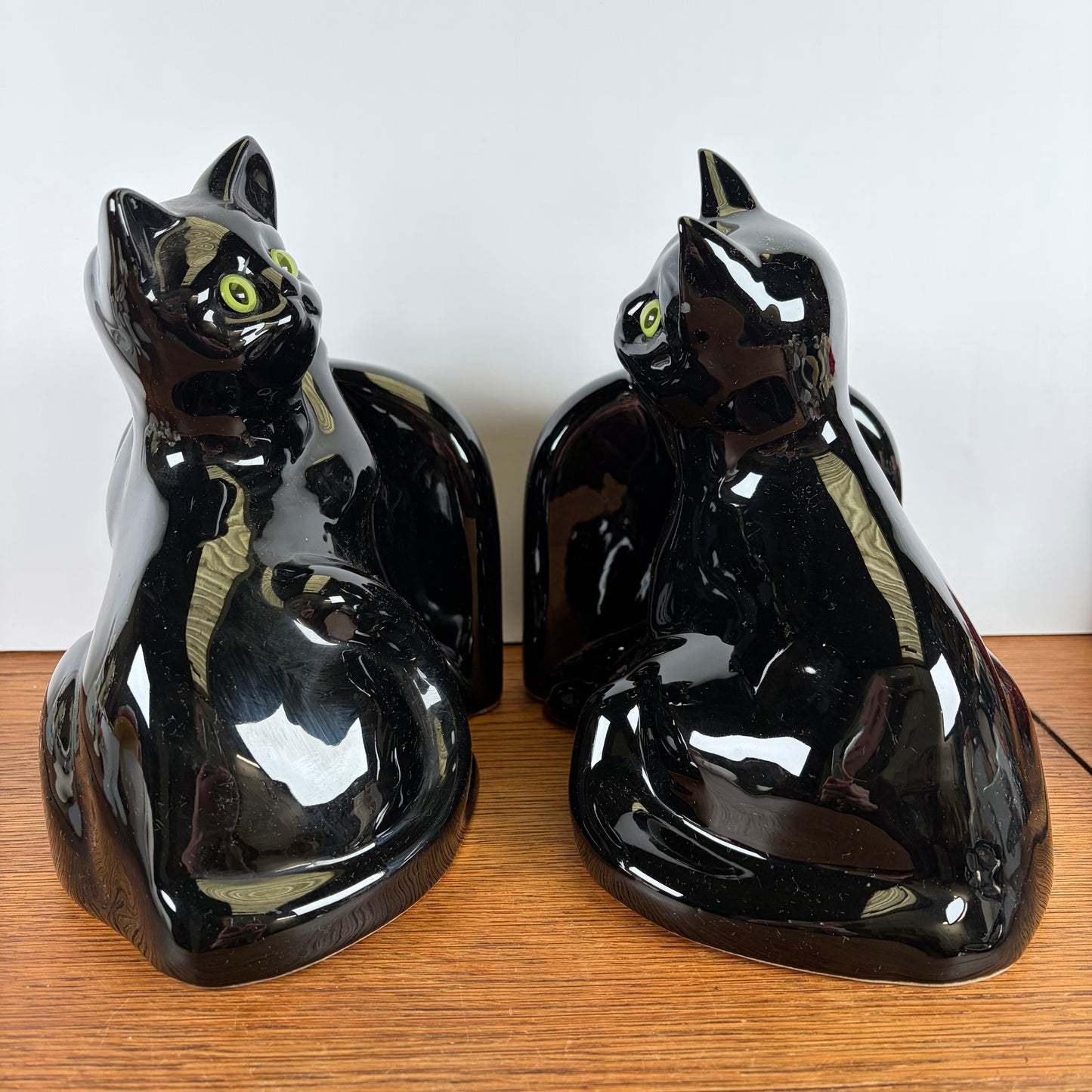 VIntage keramieken boekensteunen katten