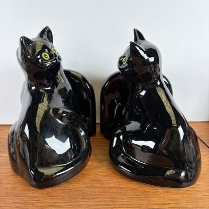 VIntage keramieken boekensteunen katten