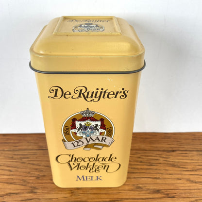 Vintage de Ruijter blikje Chocolade vlokken melk