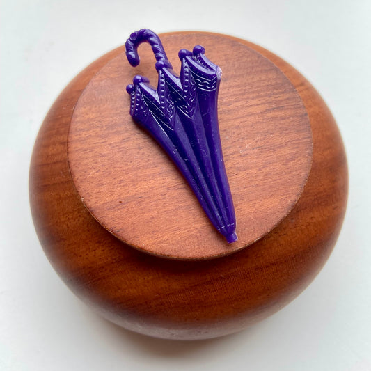 Vintage broche paraplu paars