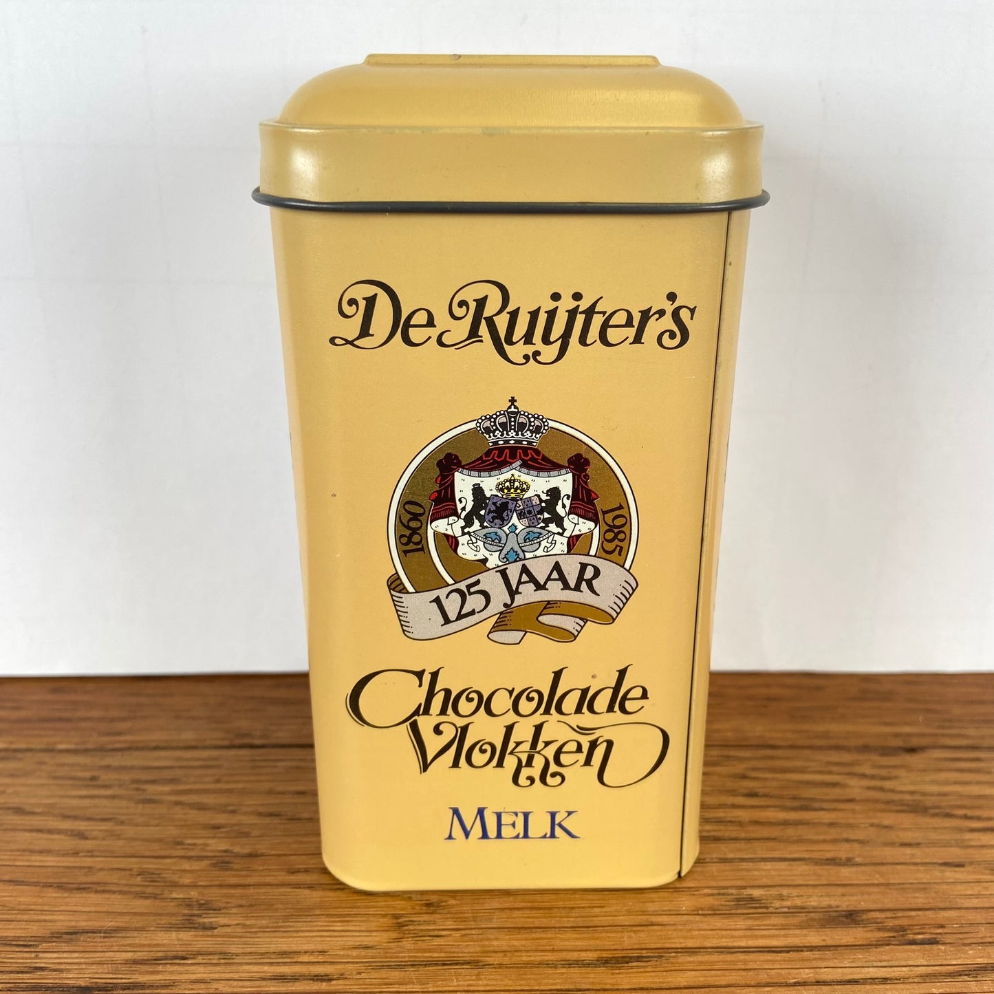 Vintage de Ruijter blikje Chocolade vlokken melk