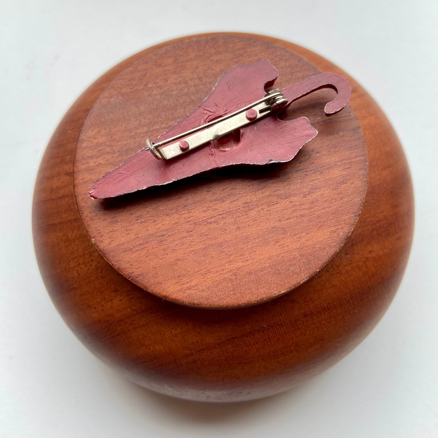 Vintage broche paraplu bordeaux
