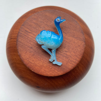 Vintage broche struisvogel