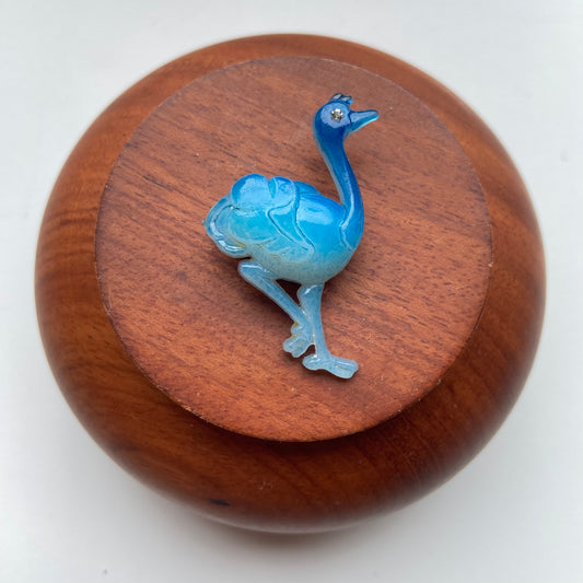 Vintage broche struisvogel