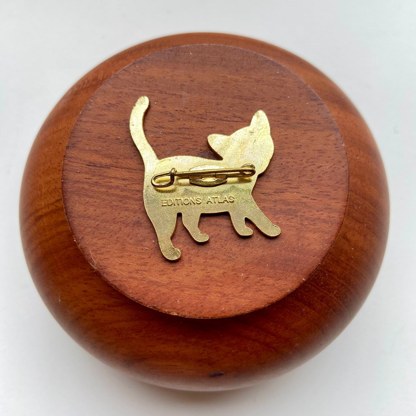 Vintage broche zwarte kat