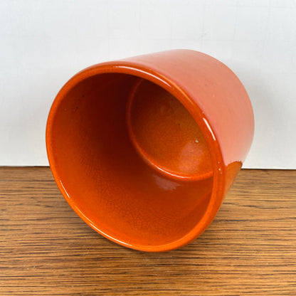 Vintage oranje bloempotje