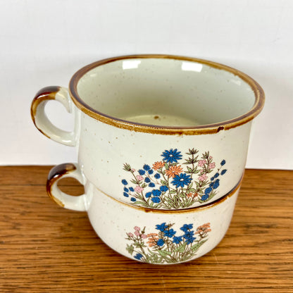 Vintage soepkommen wilde bloemen