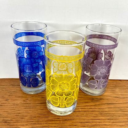 3 vintage glazen