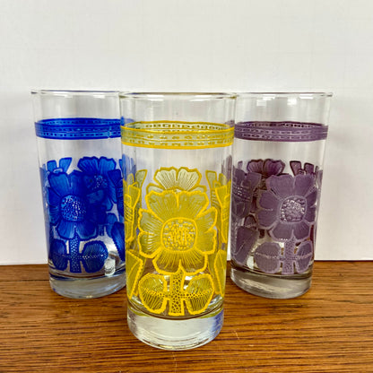 3 vintage glazen