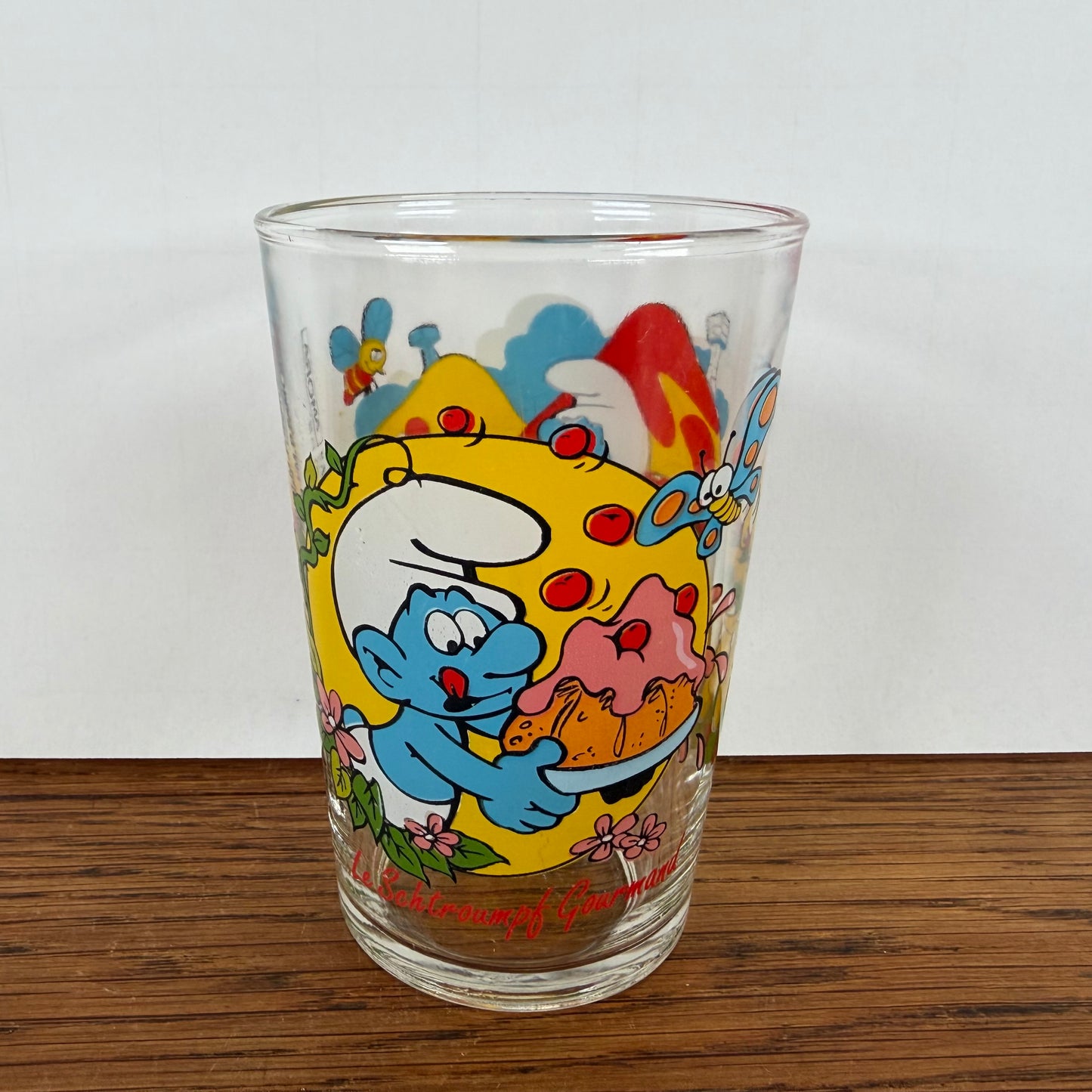 Vintage smurfen glas
