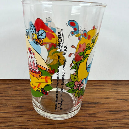 Vintage smurfen glas