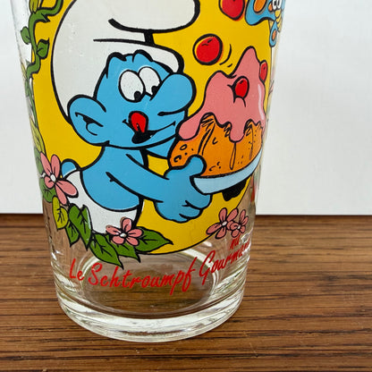 Vintage smurfen glas
