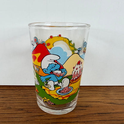 Vintage smurfen glas
