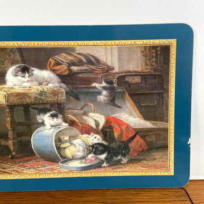 Vintage placemat spelende kittens