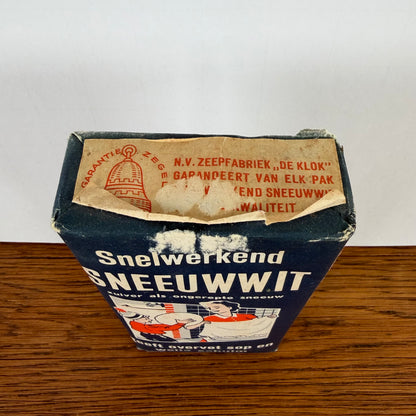 Vintage wasmiddel verpakking Sneeuwwit