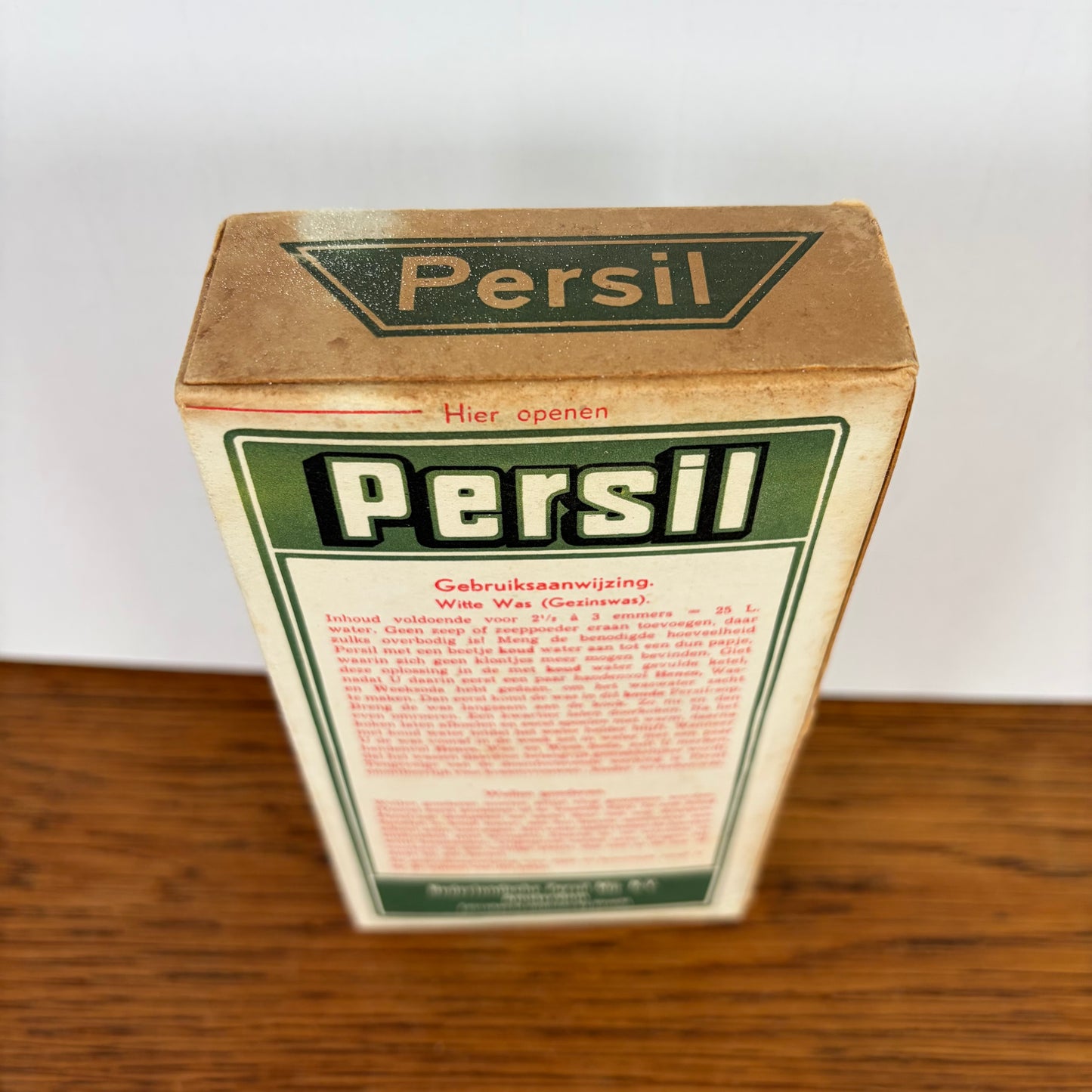 Vintage Persil wasmiddel verpakking