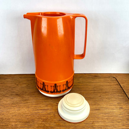 Vintage thermoskan oranje