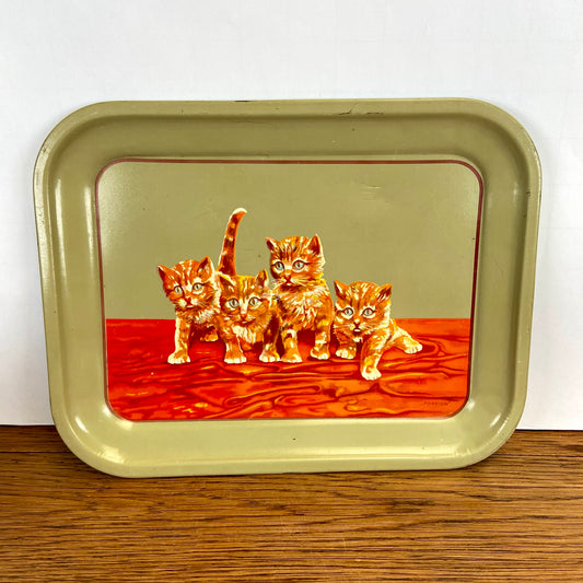 Vintage dienblad kat