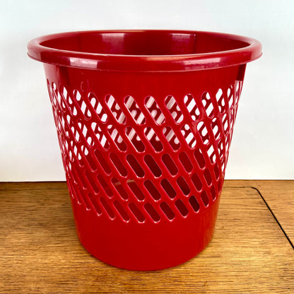 Vintage plastic prullenbak rood