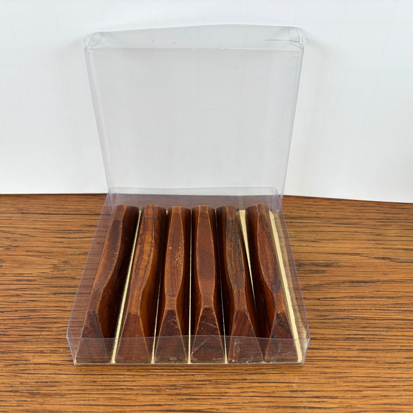 Vintage houten messenleggers