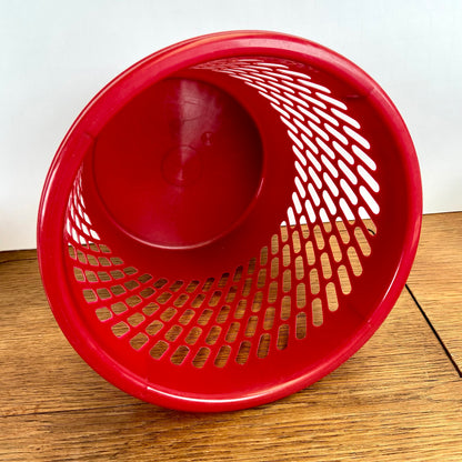 Vintage plastic prullenbak rood