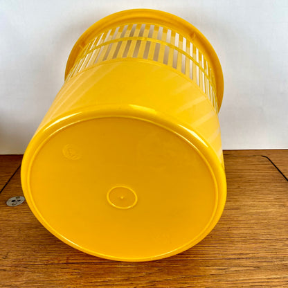 Vintage plastic prullenbak geel