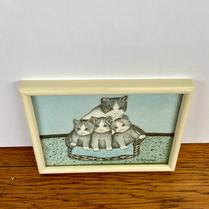 Vintage schilderij katten